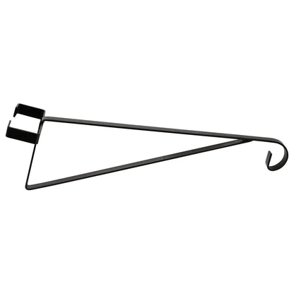 Woodside 8 Pack Black Steel Hanging Basket Brackets for Concrete Fence Posts – No Drilling Basket, Feeder & Wind Chime Hangers