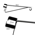 Woodside 8 Pack Black Steel Hanging Basket Brackets for Concrete Fence Posts – No Drilling Basket, Feeder & Wind Chime Hangers