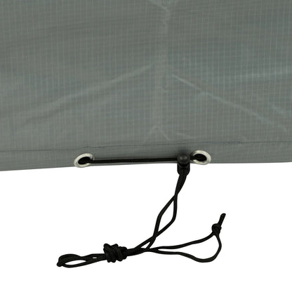 Woodside 2 Pack Grey Waterproof Heavy Duty Rattan Sunbed & Sun Lounger Covers – Protective Outdoor Garden Furniture Covers