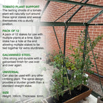 Woodside 24 Pack Climbing Tomato Plant Spiral Support Stakes – 160cm Galvanised Steel Garden Supports
