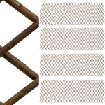 Woodside 4 Pack 1.8m x 60cm Wooden Wicker Garden Fan Trellis – Natural Climbing Plant Supports