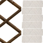 Woodside 6 Pack 1.8m x 60cm Wooden Wicker Garden Fan Trellis – Natural Climbing Plant Supports