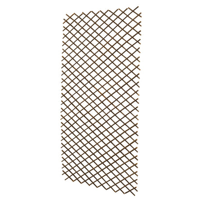 Woodside 4 Pack 1.8m x 60cm Wooden Wicker Garden Fan Trellis – Natural Climbing Plant Supports