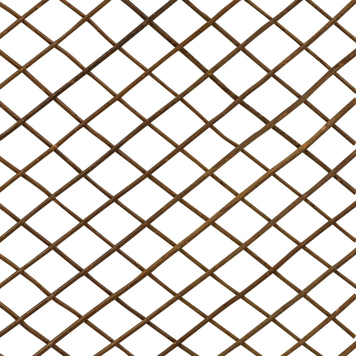 Woodside 4 Pack 1.8m x 60cm Wooden Wicker Garden Fan Trellis – Natural Climbing Plant Supports