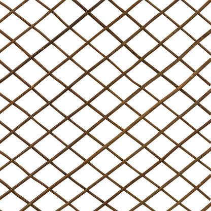 Woodside 4 Pack 1.8m x 60cm Wooden Wicker Garden Fan Trellis – Natural Climbing Plant Supports