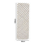 Woodside 4 Pack 1.8m x 60cm Wooden Wicker Garden Fan Trellis – Natural Climbing Plant Supports