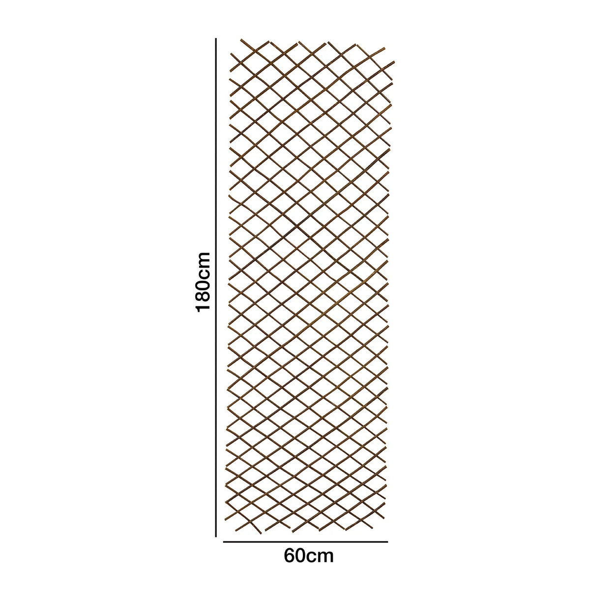 Woodside 4 Pack 1.8m x 60cm Wooden Wicker Garden Fan Trellis – Natural Climbing Plant Supports