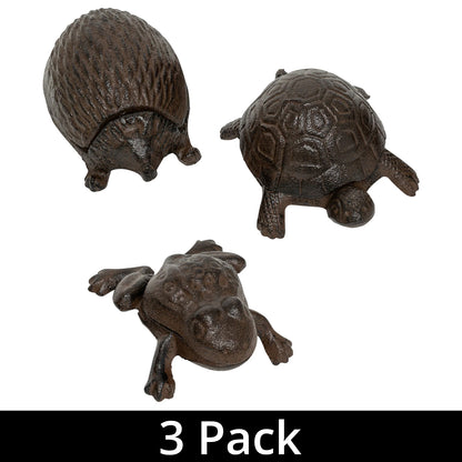 Woodside Cast Iron Novelty Animal Outdoor Garden Spare Home/Car Key Hider 3 Pack