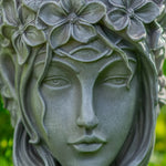 Woodside 2 Pack Goddess Head Planters – Stone Effect Decorative Face Plant Pots for Home, Patio & Garden