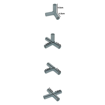 Woodside 40 Pack 11mm Heavy Duty Greenhouse Frame Connectors – Green Plastic Joints for Garden Structures