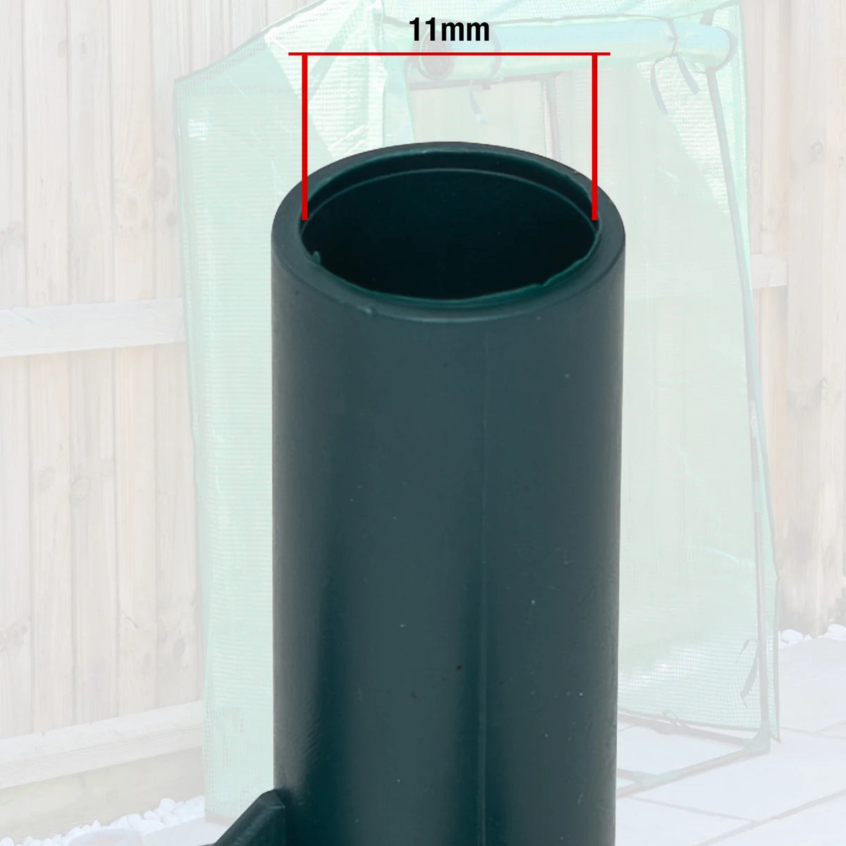 Woodside 40 Pack 11mm Heavy Duty Greenhouse Frame Connectors – Green Plastic Joints for Garden Structures