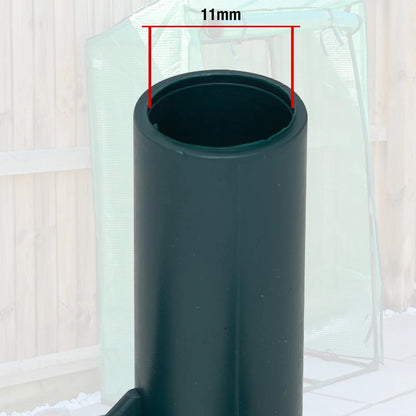 Woodside 40 Pack 11mm Heavy Duty Greenhouse Frame Connectors – Green Plastic Joints for Garden Structures