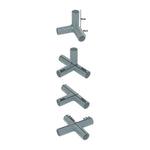Woodside 24 Pack 16mm Heavy Duty Greenhouse Frame Connectors – Green Plastic Joints for Garden Structures