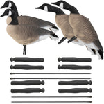 Nitehawk 4 Pack Large Canada Goose Decoys – Full Body Sitting & Feeding Geese with Stakes for Field Use