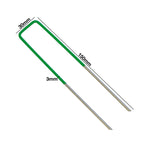 Woodside 200 Pack Half Green Heavy Duty U-Pins – Galvanised Steel Fixings for Artificial Grass, Turf & Weed Membrane