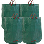 Woodside 4 x 500L Heavy Duty Garden Waste Bags – Reusable Polypropylene Sacks with Strong Handles, 2000L Total Capacity