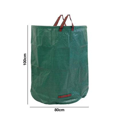 Woodside 4 x 500L Heavy Duty Garden Waste Bags – Reusable Polypropylene Sacks with Strong Handles, 2000L Total Capacity