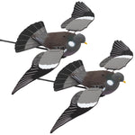 Nitehawk 2 x Full Body Painted Flying Pigeon Decoys – Realistic Moving Wings for Hunting & Shooting