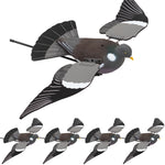 Nitehawk 4 x Full Body Painted Flying Pigeon Decoys – Moving Wings, Fibreglass Poles & Stakes for Hunting