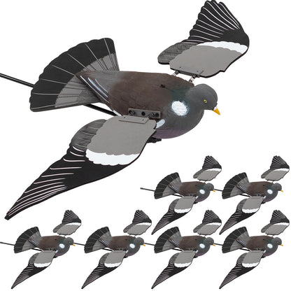 Nitehawk 6 x Full Body Painted Flying Pigeon Decoys – Realistic Moving Wings for Hunting, Shooting & Field Setups