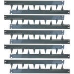 Woodside 10m Grey Lawn Border Edging Set – 10 x 1m Flexible Powder-Coated Steel Panels with Spikes for Garden Borders
