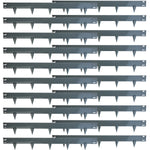 Woodside 20m Grey Lawn Border Edging Set – 20 x 1m Flexible Powder-Coated Steel Panels with Spikes for Garden Borders
