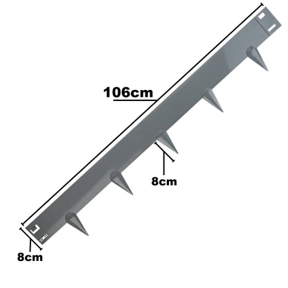 Woodside 20m Grey Lawn Border Edging Set – 20 x 1m Flexible Powder-Coated Steel Panels with Spikes for Garden Borders