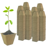 Woodside 320 Pack Compostable Plant Pots 8cm – Biodegradable Paper Seedling Pots for Seeds, Herbs, Flowers and Vegetable Growing