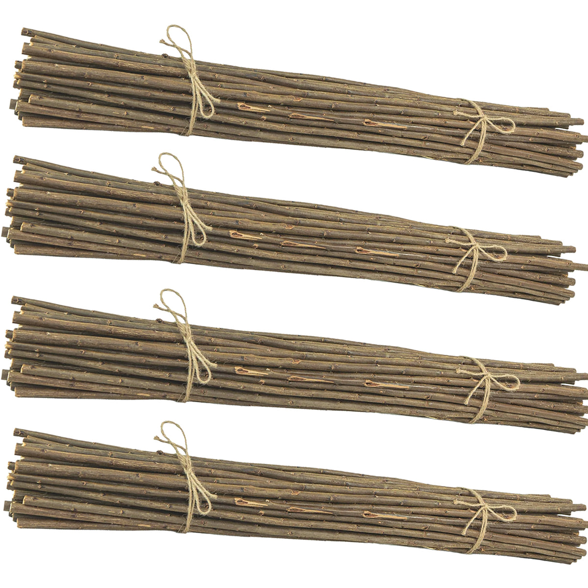 Woodside 200 Pack Willow Pea & Bean Support Sticks 90cm – Natural Garden Canes for Climbing Plants, Allotments and Vegetables