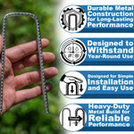 Woodside 100 Pack 6mm Heavy Duty Galvanised Rebar U-Pins – Strong Garden Fixing Pegs for Artificial Grass, Turf and Weed Membrane