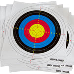 Wollowo 100 Pack Archery Target Faces 42x42cm – Colourful Numbered Scoring Sheets for Bow and Crossbow Practice