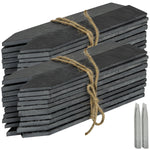 Woodside 40 Pack Slate Garden Markers & Chalk Set – Reusable Plant Labels for Flowers, Herbs & Vegetables