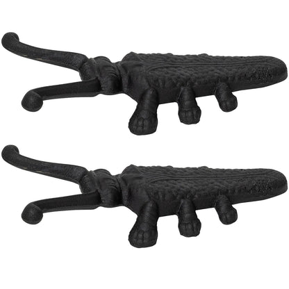 Oxbridge 2 Pack Heavy Duty Cast Iron Beetle Boot Jacks – Black Garden Wellie Removers for Easily Taking Off Muddy Boots