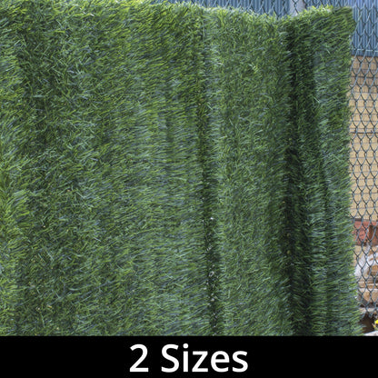 Woodside Artificial Faux Conifer Garden Fence/Wall Privacy Screening Hedge