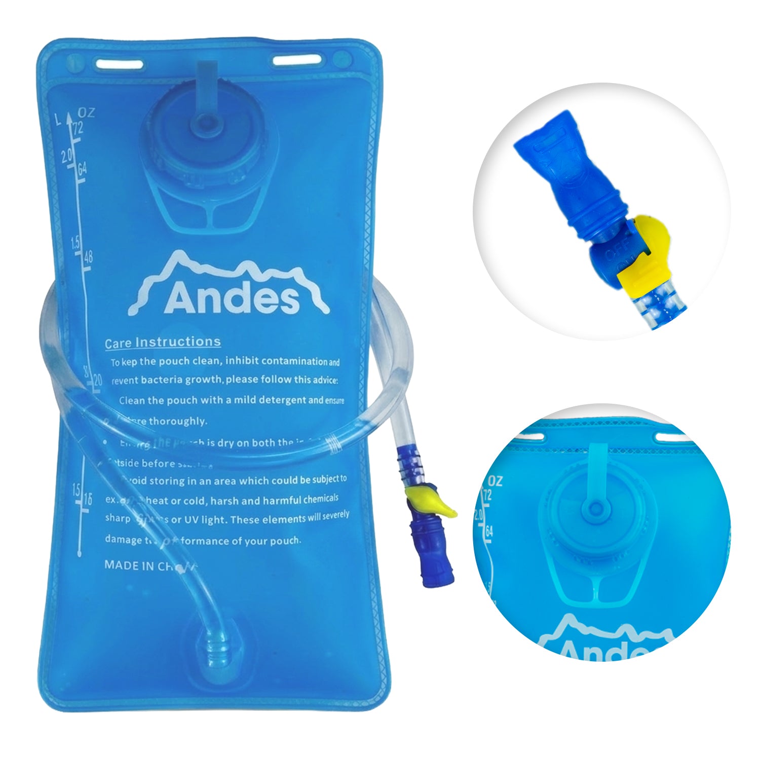 2 Litre Hydration Bladder/Pack Water Reservoir Pouch For Hiking/Cycling By Andes