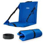 Andes Blue Folding Beach Chair Outdoor Garden Portable Stadium Seat