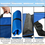 Andes Blue Folding Beach Chair Outdoor Garden Portable Stadium Seat