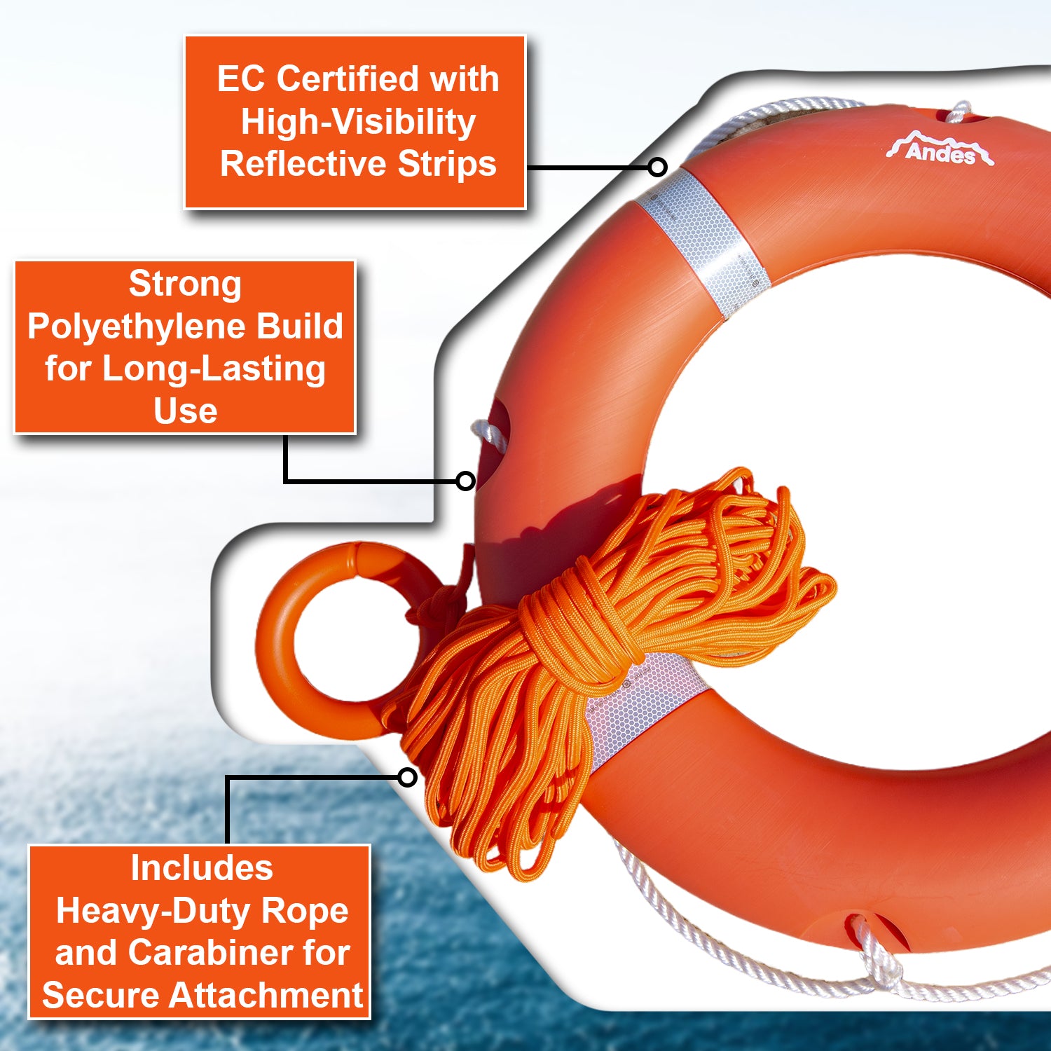 Andes 2.5kg Adult Life Buoy - EC Approved