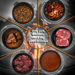 Andes Camping Cast Iron Dutch Oven & Tripod