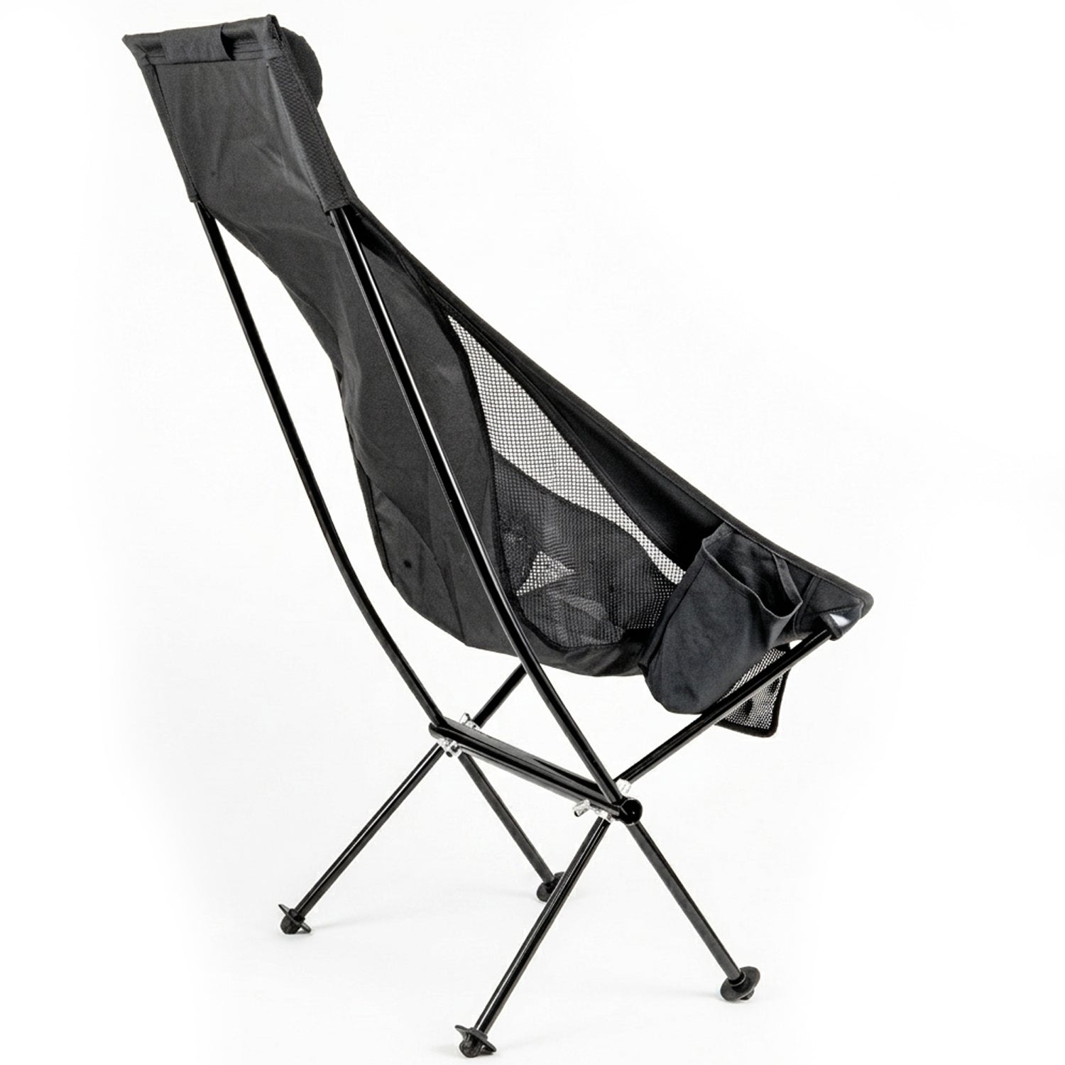 Andes Ultra Lightweight Folding High Back Camping Chairs 2 Pack | Outdoor Chairs with Drinks Holders & Carry Bags