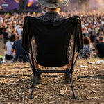 Andes Ultra Lightweight Folding Low Back Camping Chairs 2 Pack | Compact Aluminium Outdoor Chairs with Carry Bags