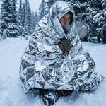 Emergency Silver Foil Survival Blanket 12 Pack | Reflective Outdoor Cover