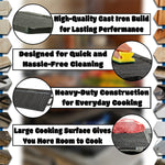 Andes Cast Iron Double Sided Grill Pan