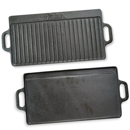 Andes Cast Iron Double Sided Grill Pan