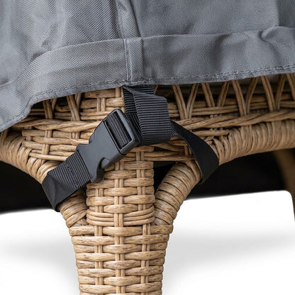 Woodside Heavy Duty Waterproof Garden Rattan Cube Set Cover GREY 135x135x74cm