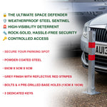 Hausen Folding Car Parking Barrier Post Vehicle Driveway Garage Security Bollard