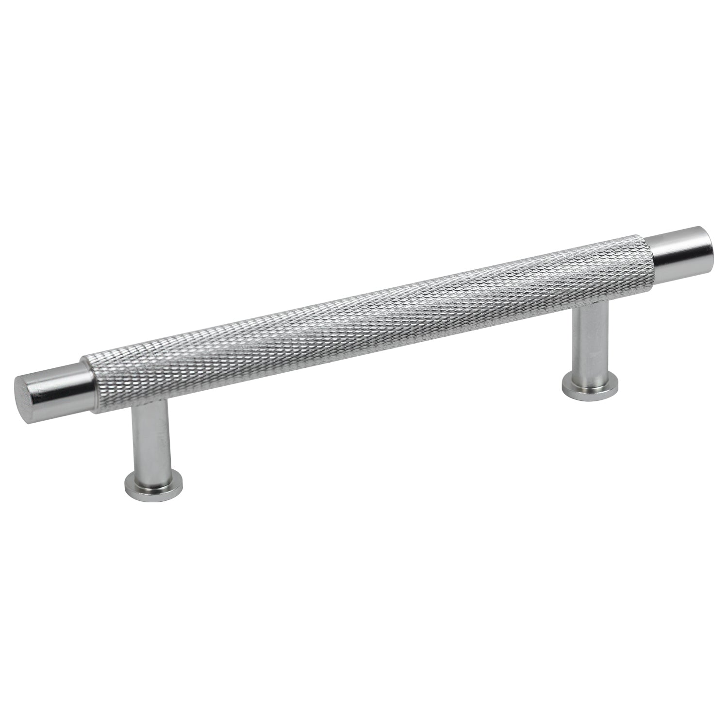 Hausen Chrome Knurled T-Bar Handle for Kitchen Cupboards, Cabinets, Drawers