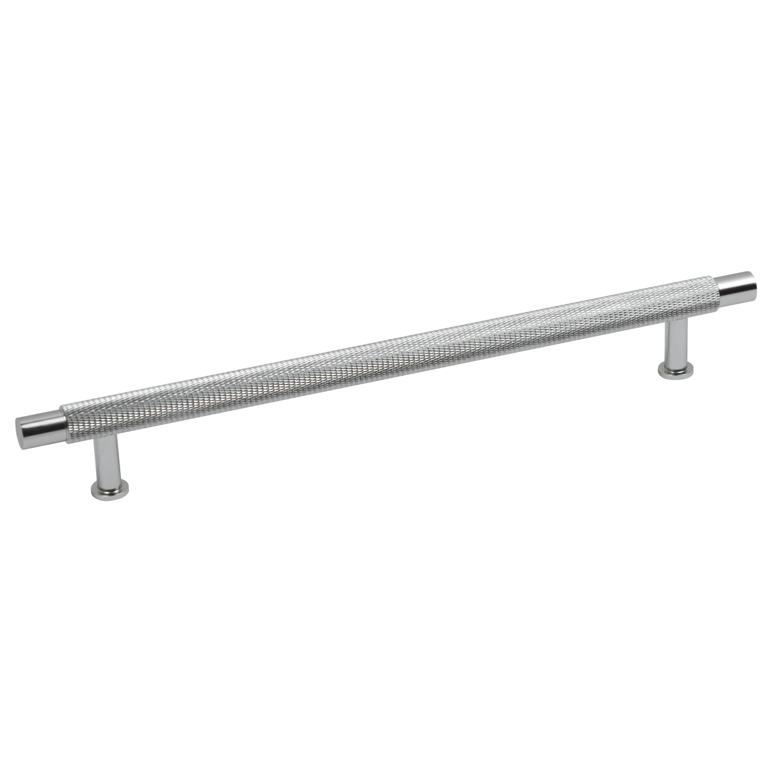 Hausen Chrome Knurled T-Bar Handle for Kitchen Cupboards, Cabinets, Drawers