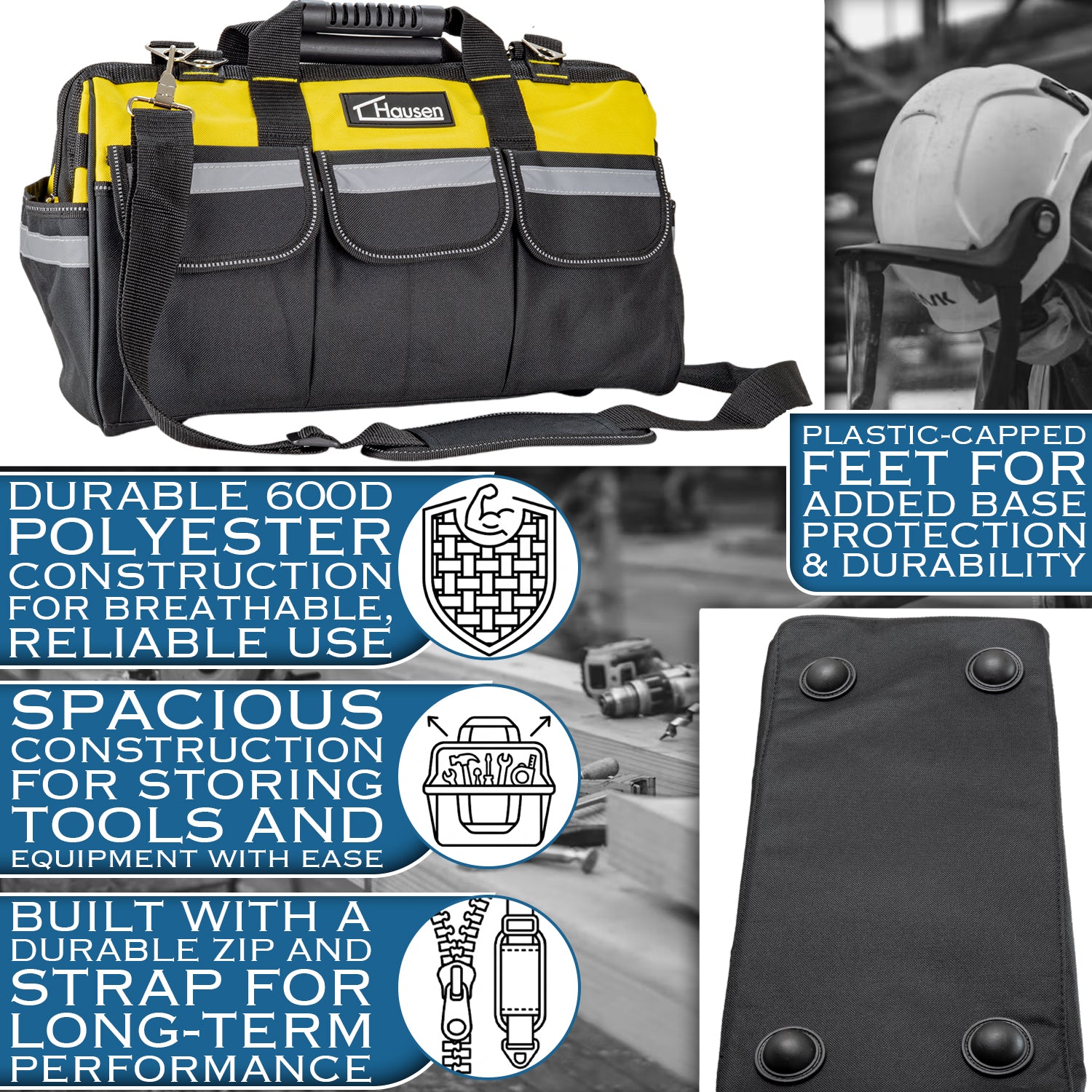 Hausen Tool Organiser Storage Bag | 14 Pockets with Shoulder Strap