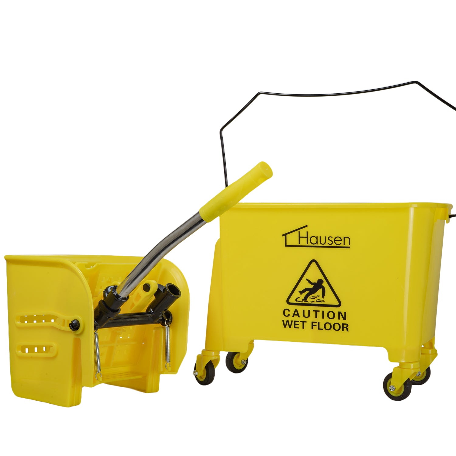 Hausen Kentucky Floor Mop Bucket with Wheels | Removable Mop Wringer
